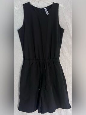 Kyodan Black Sleeveless Drawstring Romper